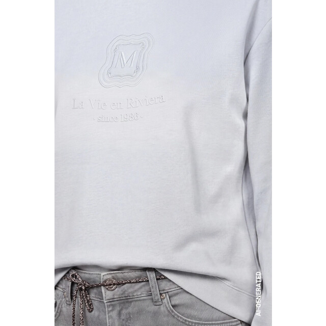 Monari  sweatshirt with emblem 809860 319 red dahlia 06721.640.0014 large