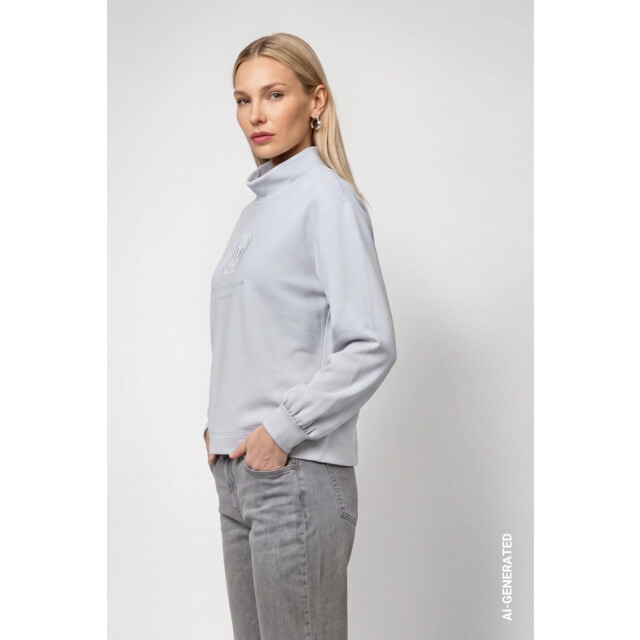 Monari  sweatshirt with emblem 809860 319 red dahlia 06721.640.0014 large