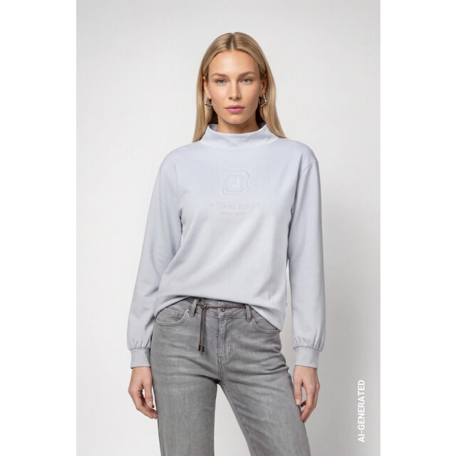 Monari  sweatshirt with emblem 809860 319 red dahlia 06721.640.0014 large