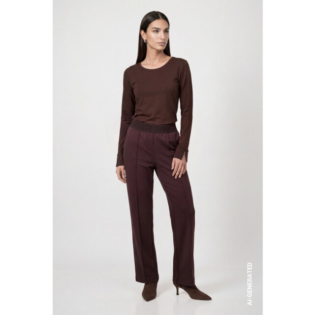 Monari  long sleeve shirt with rihinestone details 810053 567 black coffee 06012.882.0005 large