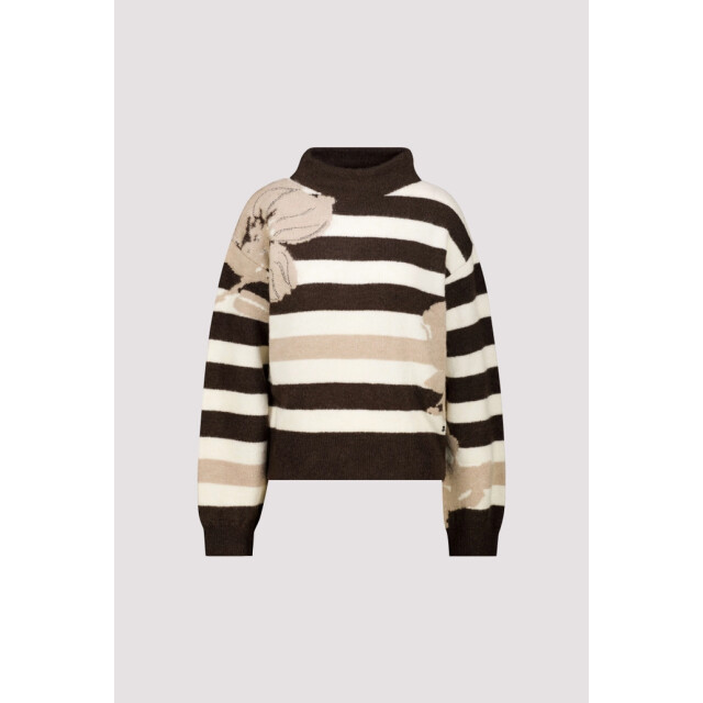 Monari  knitted jumper with a soft texture 809933 593 cappuccino melange 06712.882.0023 large