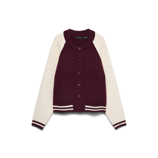 Vero Moda vmfrannie ls o-neck cardigan boo 10347204 windsor wine 06741.680.0020 large