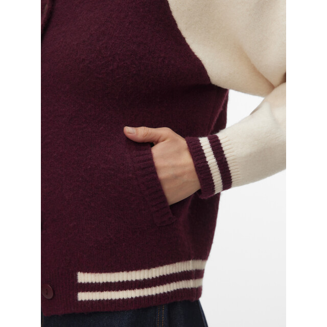 Vero Moda vmfrannie ls o-neck cardigan boo 10347204 windsor wine 06741.680.0020 large