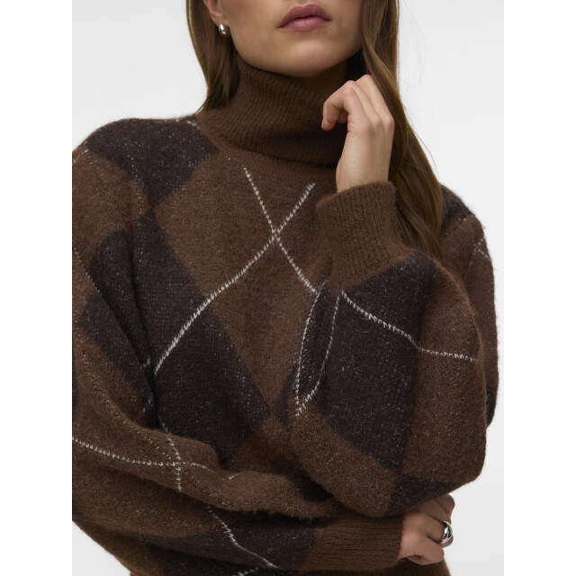 Vero Moda vmdarla ls rollneck pullover 10350491 cocoa brown 06711.840.0015 large