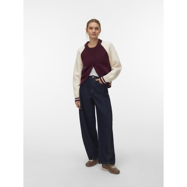 Vero Moda vmfrannie ls o-neck cardigan boo 10347204 windsor wine 06741.680.0020 large