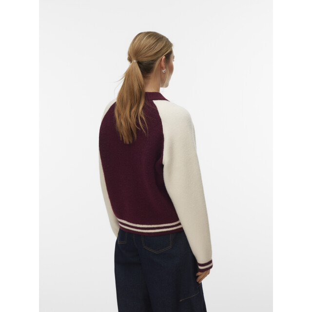 Vero Moda vmfrannie ls o-neck cardigan boo 10347204 windsor wine 06741.680.0020 large