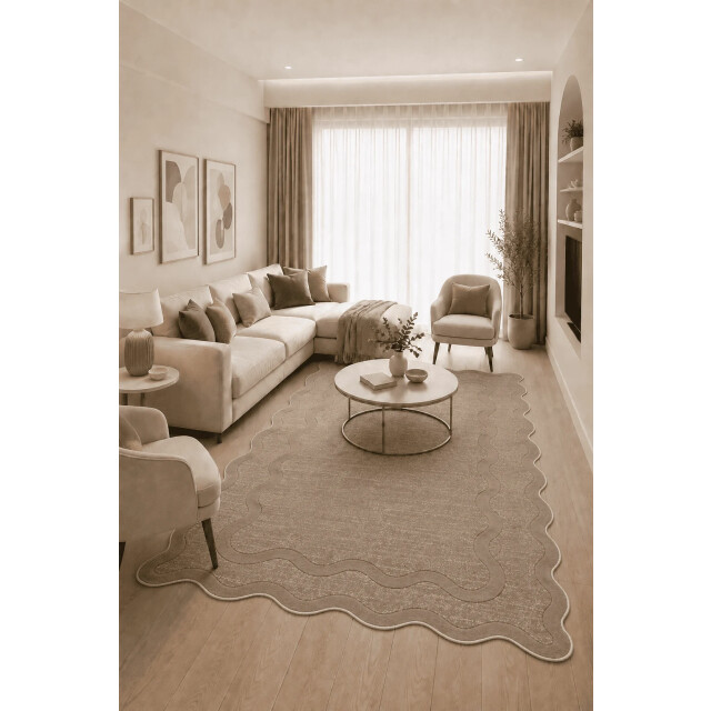 Muratap Organisch vloerkleed jarden shape beige- 160x230 cm 3704557 large