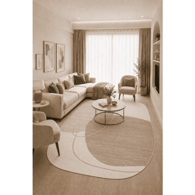Muratap Organisch vloerkleed jarden shape creme 200x290 cm 3704574 large