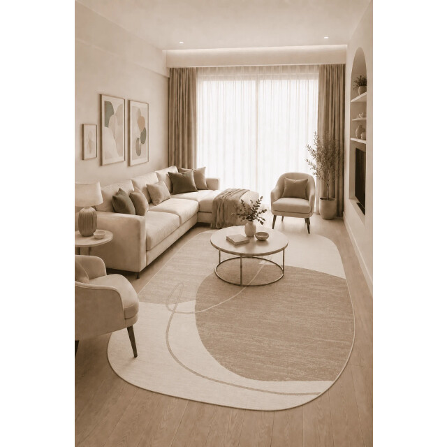 Muratap Organisch vloerkleed jarden shape creme 160x230 cm 3704575 large