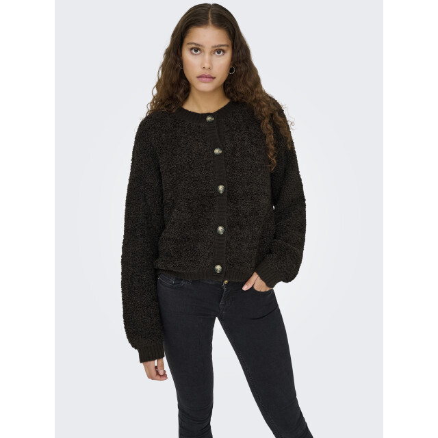 Jacqueline de Yong eira life l/s oneck cardigan knt 15337012 chocolate torte 06741.880.0008 large