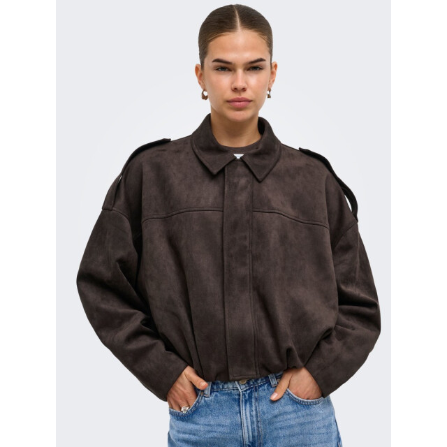 Only onlmoon-stina faux suede bomber pnt 15381024 chocolate torte 06111.880.0047 large