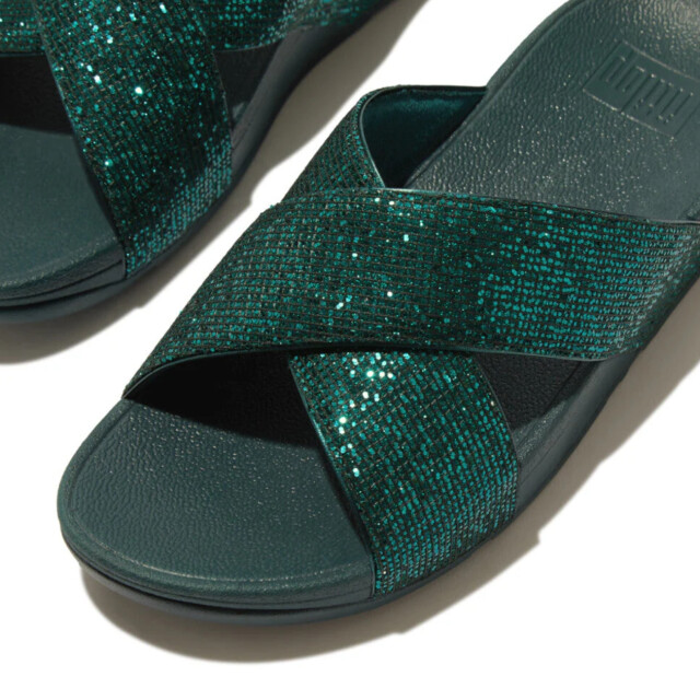 FitFlop Lulu cross slide glitterball metallic IG1 large