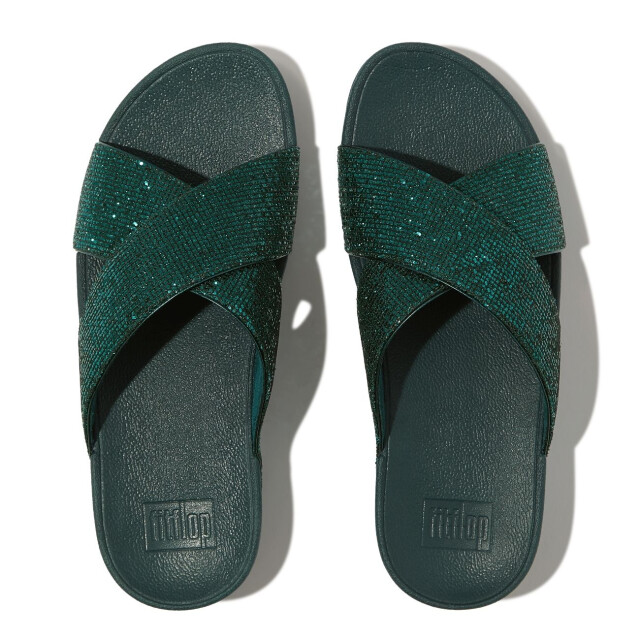 FitFlop Lulu cross slide glitterball metallic IG1 large