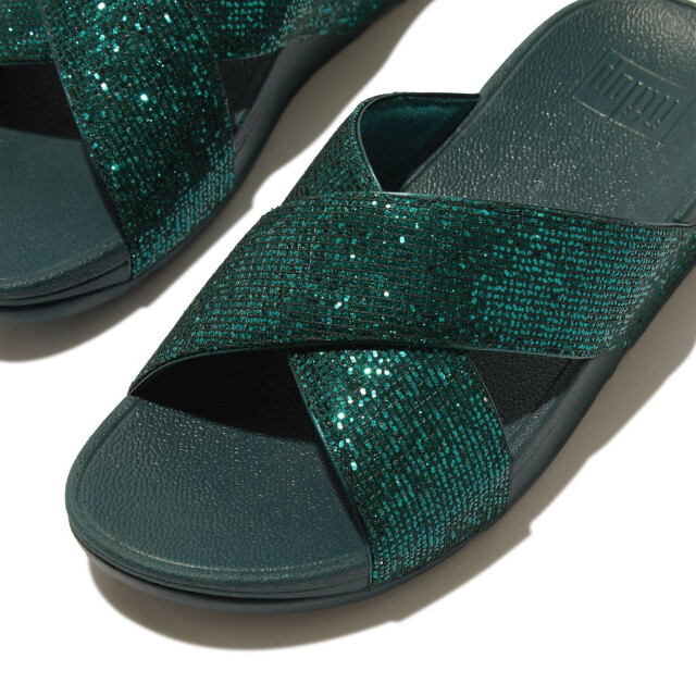 FitFlop Lulu cross slide glitterball metallic IG1 large