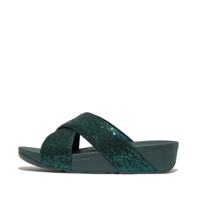 FitFlop Lulu cross slide glitterball metallic IG1 large
