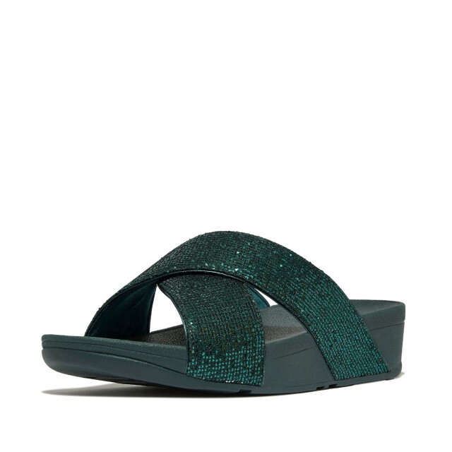 FitFlop Lulu cross slide glitterball metallic IG1 large