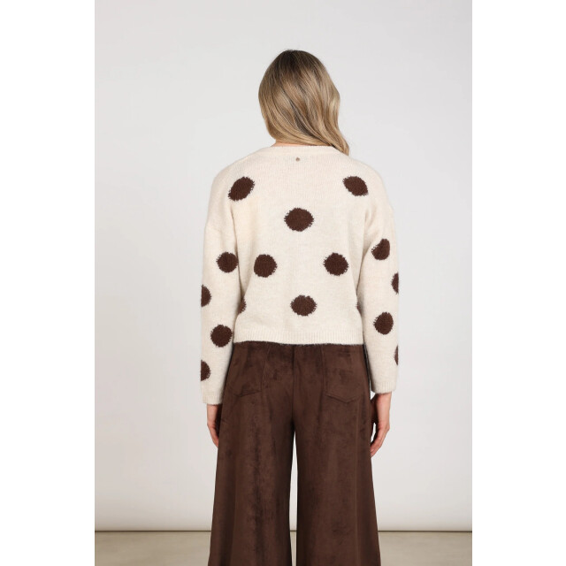 Nukus Nkf05031 388 laure cardigan dots offwhite/chocolate NKF05031 388 large
