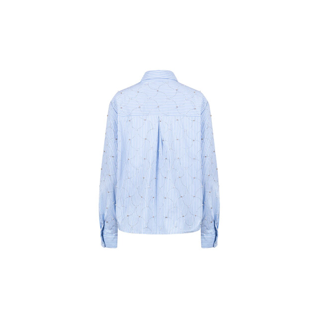 Nukus Nkf02144 235 nowi blouse stripe stones offwhite/sky NKF02144 235 large