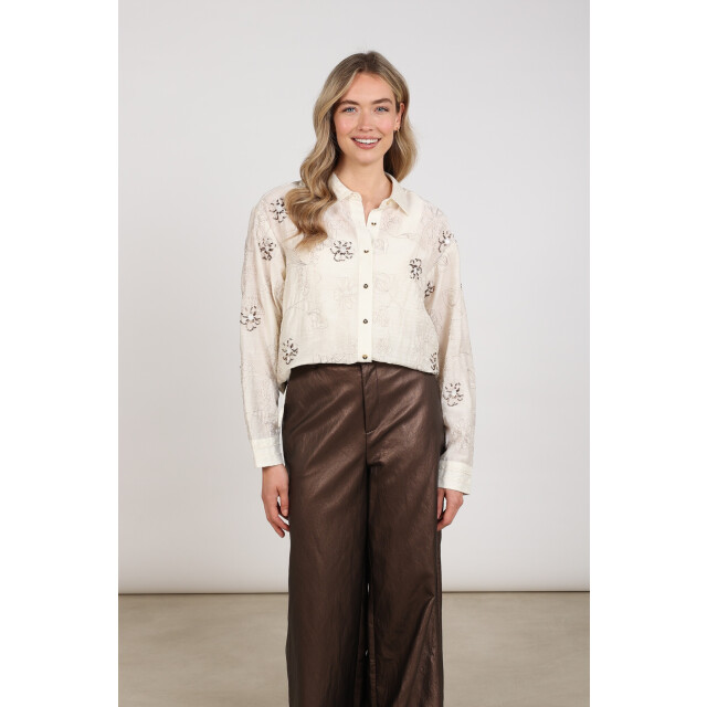 Nukus Nkf02152 17 aaliya blouse embroidery off white NKF02152 17 large