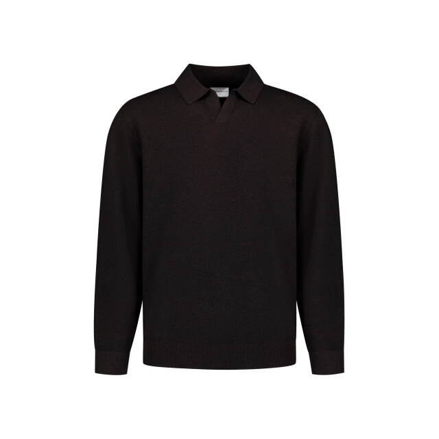 No Excess Heren polo 33210865sn 042 dark brown NoExcess Trui 33210865SN 042DarkBrown large