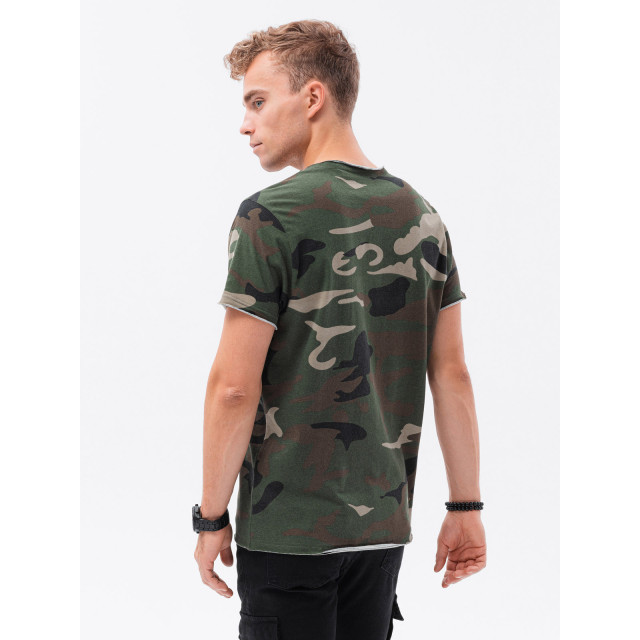 Ombre Heren t-shirt khaki-camo s1616 - sale-it-232 large