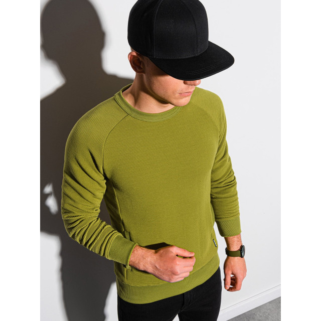 Ombre heren sweater groen olijf b1156 2012-B1156 large