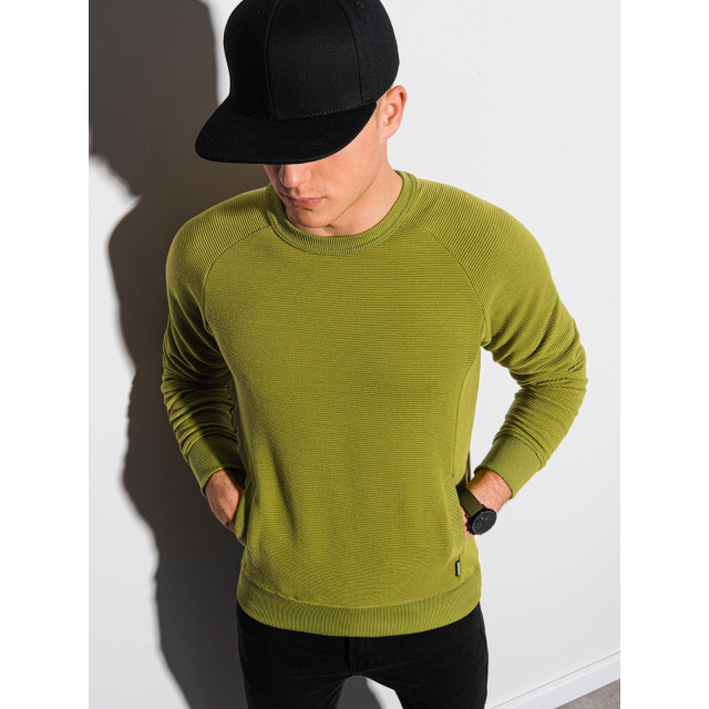 Ombre heren sweater groen olijf b1156 2012-B1156 large