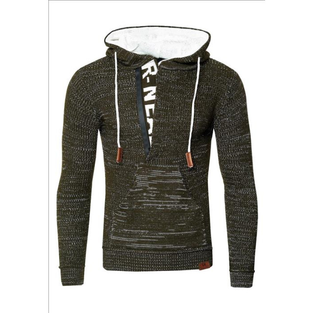 Rusty Neal heren trui zwart wit hoodie 13362 9513-R-13362 large