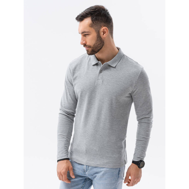 Ombre heren poloshirt grijs melange l132-4 11000-L132-4 large