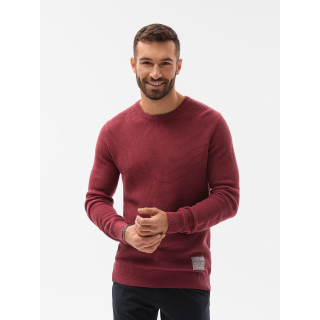 Ombre heren sweater bordeaux klassiek e185 30119-E185 large