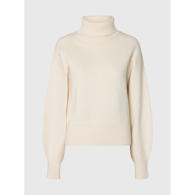 Selected Femme slwellie ls knit roll neck 16101825 egret 06711.198.0026 large