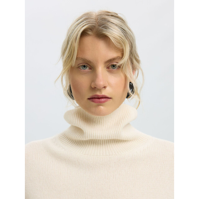 Selected Femme slwellie ls knit roll neck 16101825 egret 06711.198.0026 large