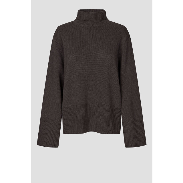 Second Female apha knit t-neck 61110 6146 dark brown 06711.870.0002 large