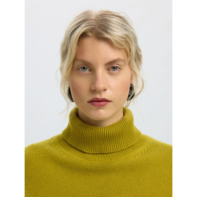 Selected Femme slwellie ls knit roll neck 16101825 avocado oil 06711.369.0018 large