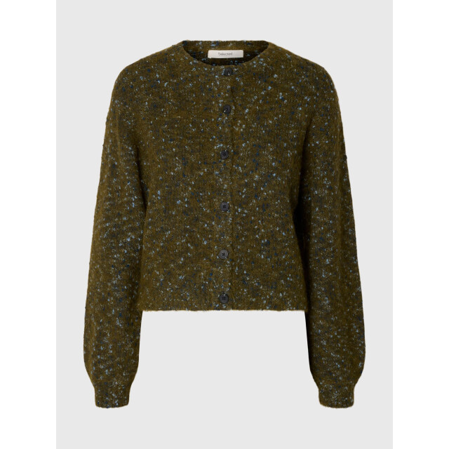 Selected Femme slwkat ls knit short cardigan 16101999 travertine 06741.840.0089 large