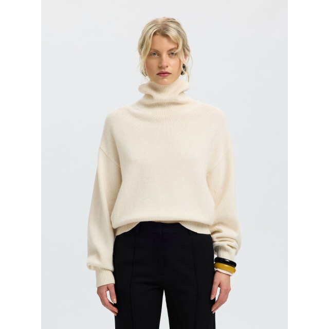 Selected Femme slwellie ls knit roll neck 16101825 egret 06711.198.0026 large