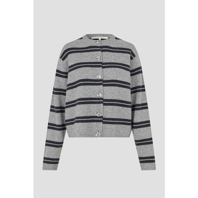 Second Female alphaline ls knit cardigan 61073 7045 mid grey 06741.949.0006 large