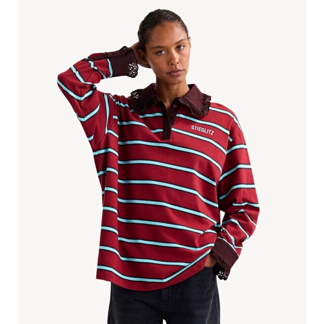 Stieglitz cira polo longsleeve w2602005 merlot 06012.649.0007 large