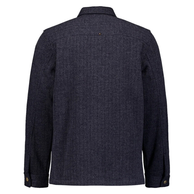 No Excess Overshirt full button solid jacquar dark night 33510921SN-178 large