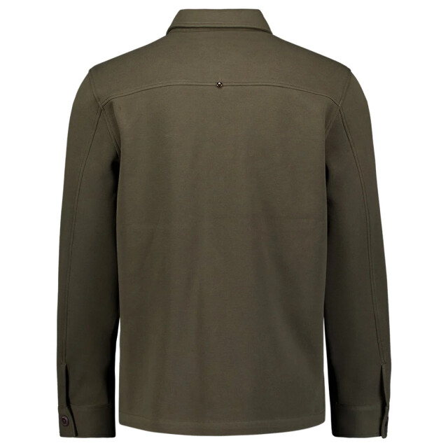 No Excess Overshirt full button pique sweat army 33510925-053 large