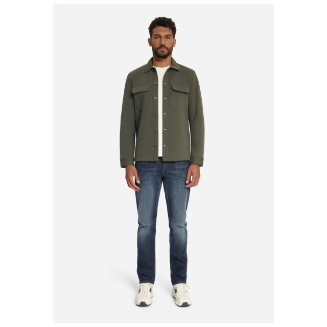 No Excess Overshirt full button pique sweat army 33510925-053 large
