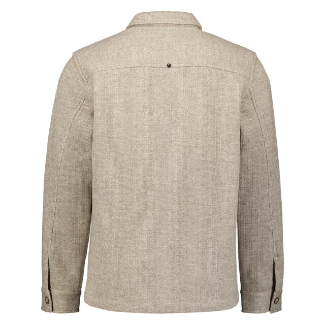 No Excess Overshirt full button solid jacquar cement 33510921SN-122 large