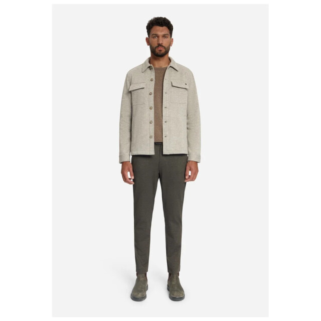 No Excess Overshirt full button solid jacquar cement 33510921SN-122 large