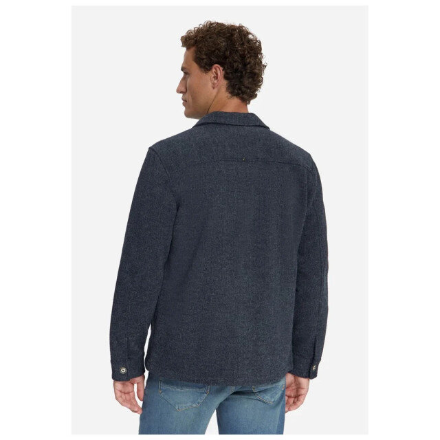 No Excess Overshirt full button solid jacquar dark night 33510921SN-178 large
