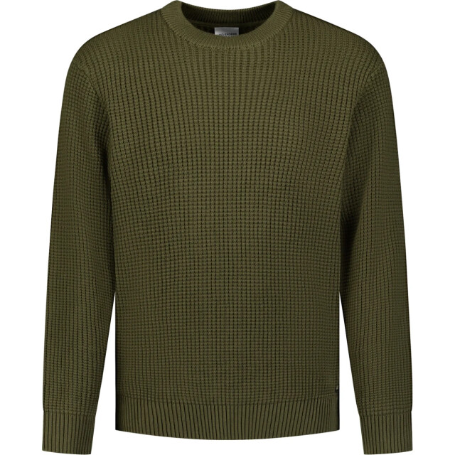 No Excess Pullover crewneck waffle jacquard moss 33230937-152 large