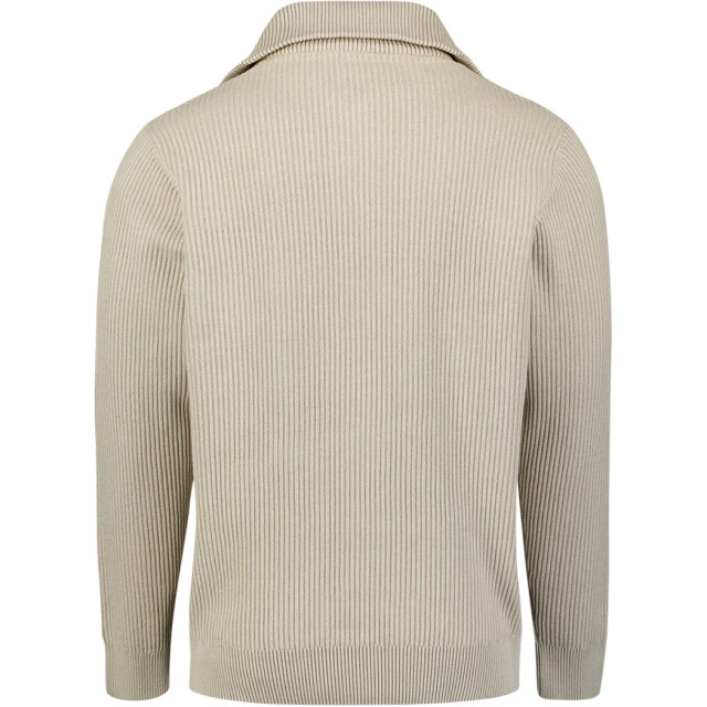 No Excess Pullover half zip wing collar tuck light grey mela 33230932SN-110 large