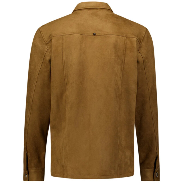 No Excess Overshirt full button suede caramel 33510903SN-048 large