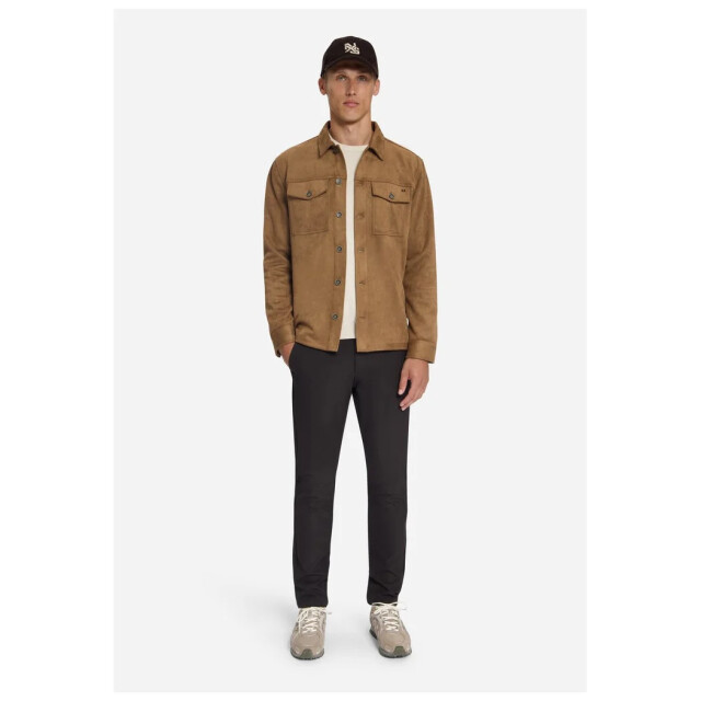 No Excess Overshirt full button suede caramel 33510903SN-048 large