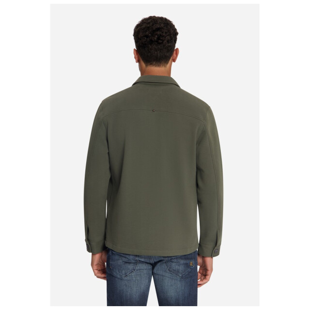 No Excess Overshirt full button pique sweat army 33510925-053 large