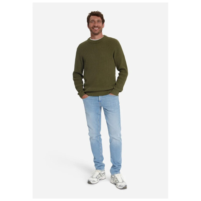 No Excess Pullover crewneck waffle jacquard moss 33230937-152 large